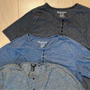H&M/Bluenotes Men's Shirt Collection - Blue and Black Sizes XL
